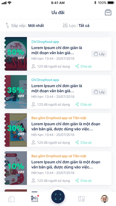 Ứng dụng Dropfoods Ứng dụng Dropfoods